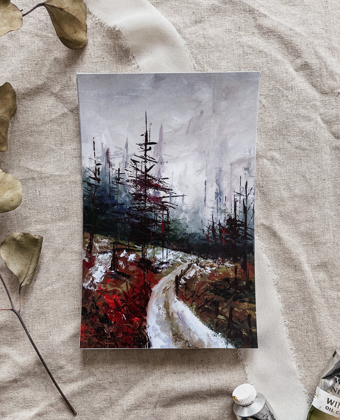 Dark Mahogany Cardstock Postcard/Print